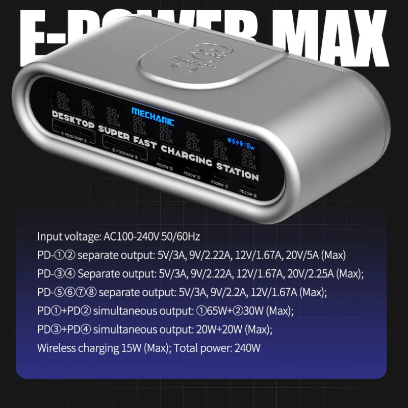 SUPER CHARGER MECHANIC E-POWER MAX DESKTOP SUPERFAST CHARGER ORIGINAL